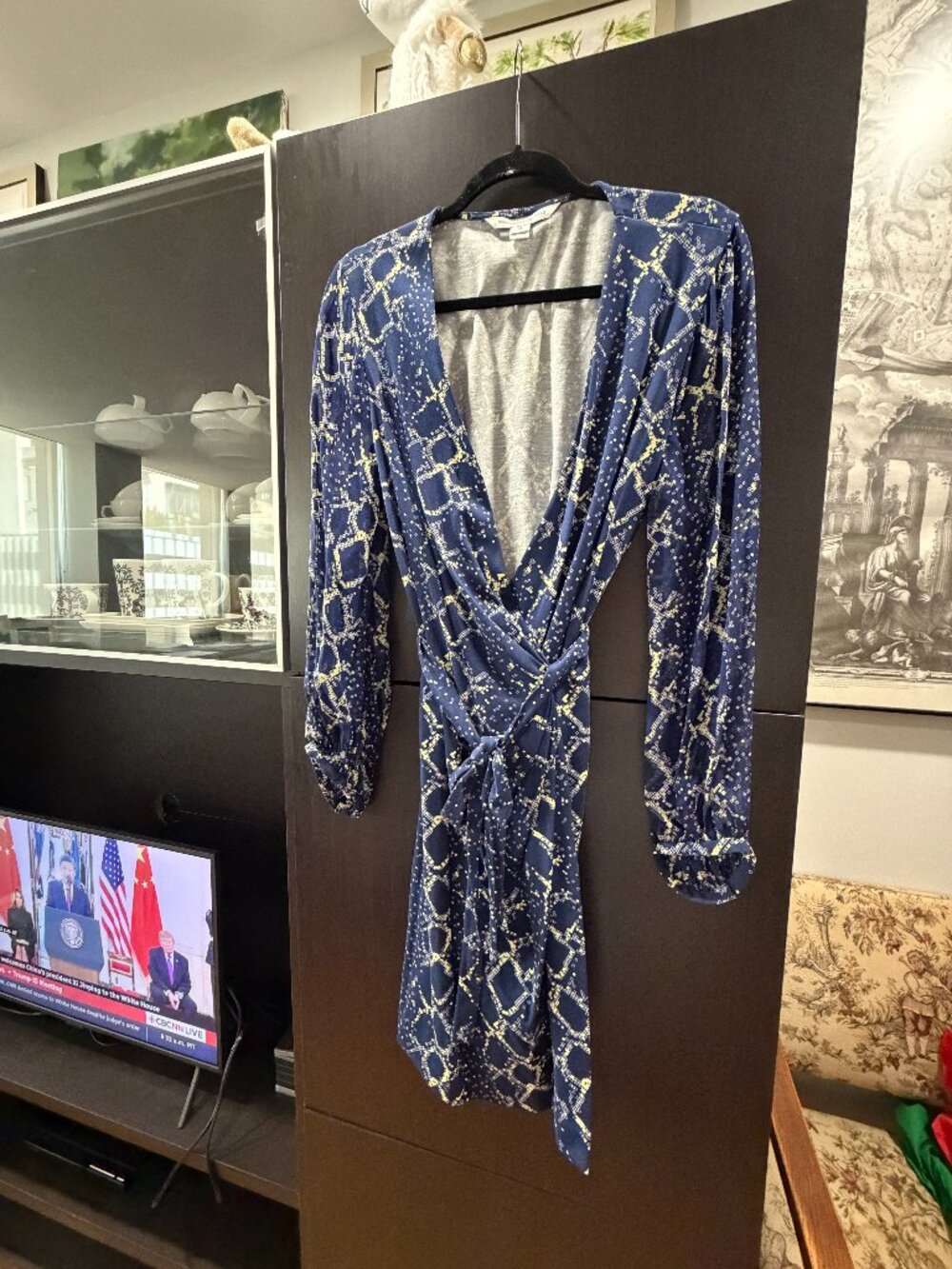DIANE VON FURSTENBERG SILK PARTY WRAP DRESS